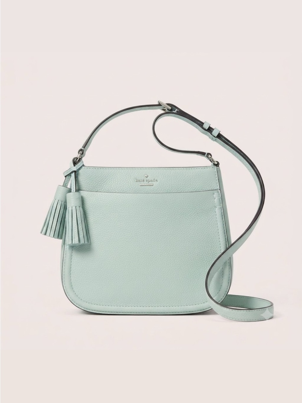 NWT Kate Spade Hemsley Orchard Street Crossbody Saddle Bag in Misty Mint
